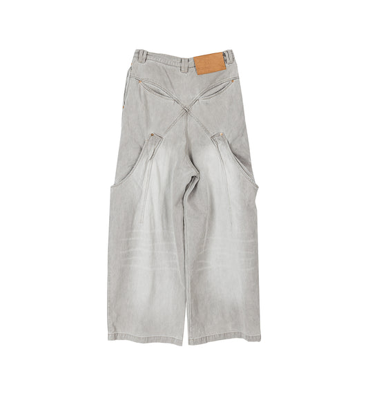 BILLIE BIBS DENIM PANTS RUST STONE