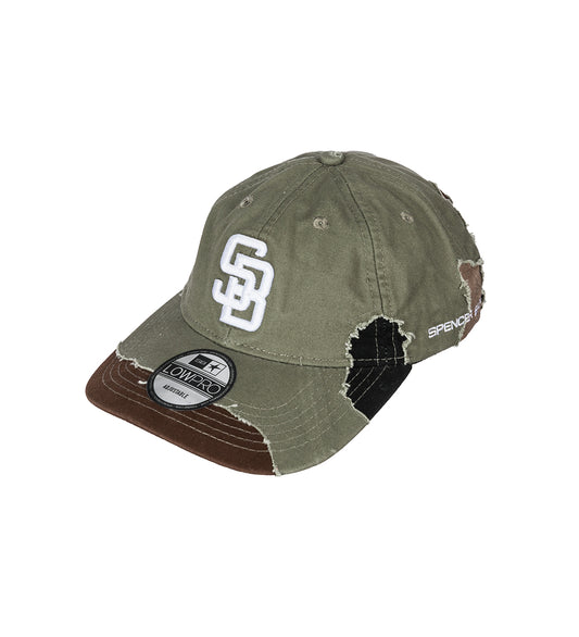 DESTRESSED CAMO CAP GREEN