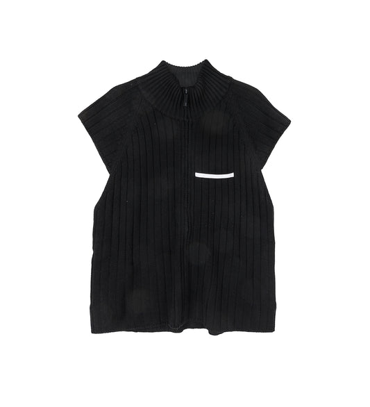 KNITTED VEST BLACK