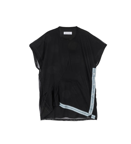 INEX MESH SLEEVELESS TOP BLACK