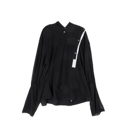 INEX HOODED TOP BLACK