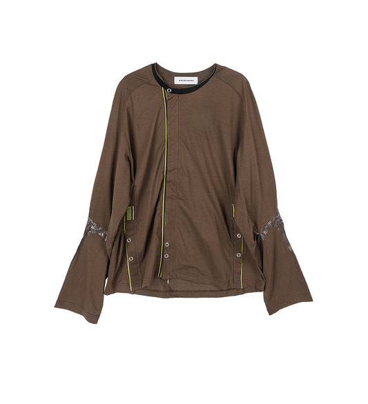 ALEC K-DART JERSEY JACKET BROWN/BLACK
