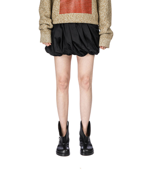 ROLLED HEM SKIRT BLACK