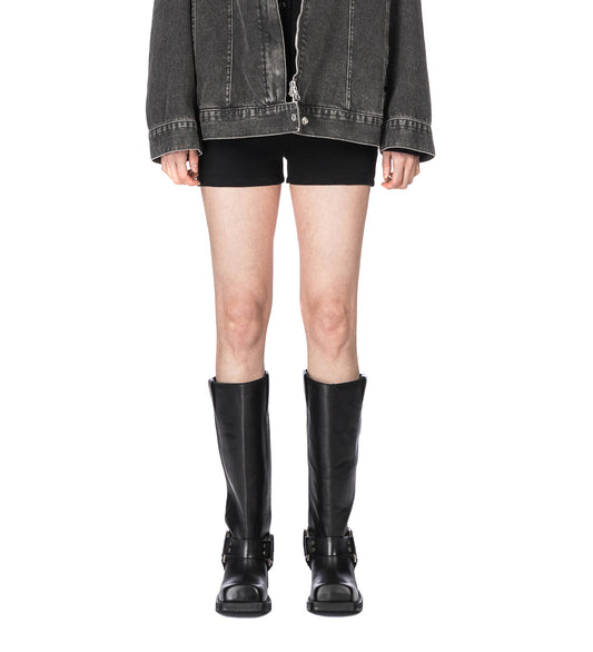 TAMARAMA SHORTS WASHED BLACK ATHLETIC RIB