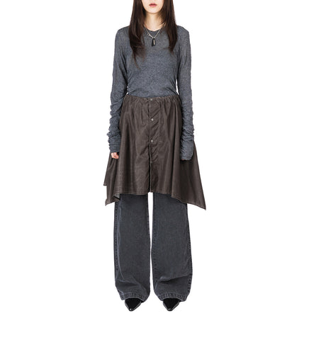 STRAIN SLIM LONGSLEEVE ANTHRACITE CRINKLE GAUZE