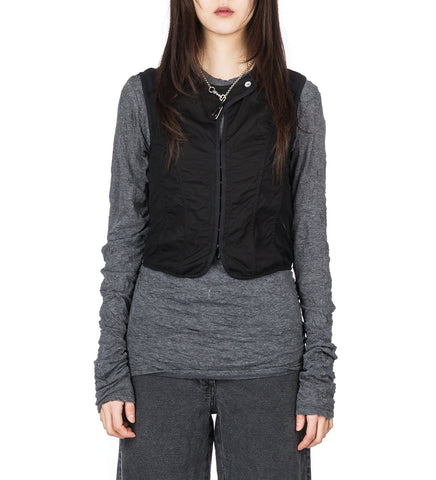 CORSET VEST BLACK ALL DAY POPLIN