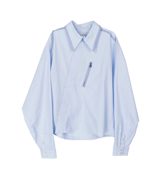 MURAD SHIRT SKY BLUE HARLEQUIN/BLUE TWILL