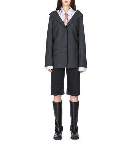 KAONASHI BLAZER PREMIUM CHARCOAL OFFICE WOOL