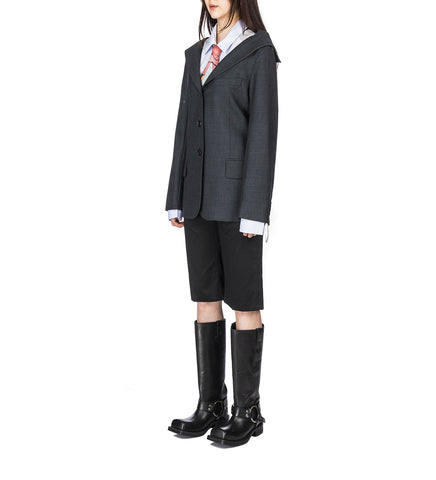 KAONASHI BLAZER PREMIUM CHARCOAL OFFICE WOOL
