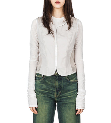 CORSET VEST DUST BUNNY DISRUPTED SATEEN