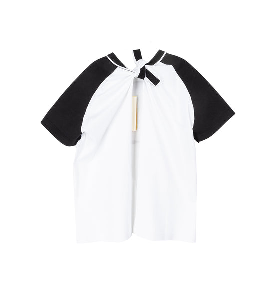 OPEN BACK SHORT SLEEVE T-SHIRT WHITE