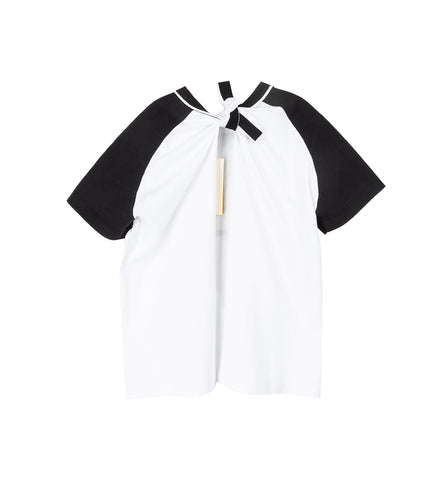 OPEN BACK SHORT SLEEVE T-SHIRT WHITE