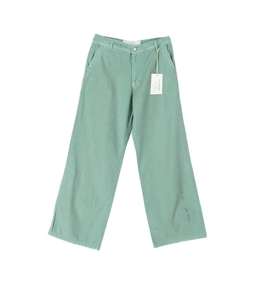 DISTRESSED CHINO ARMY GREEN