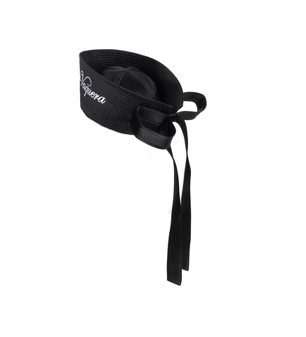 EMBROIDERED SAILOR HAT BLACK