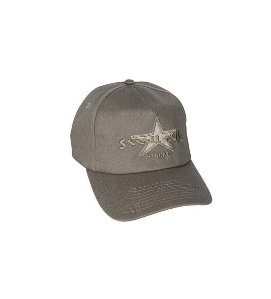 ST STAR APPLIQUE HAT OLIVE KHAKI