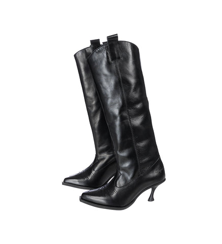 KITTEN COWGIRL BOOTS BLACK
