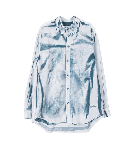 SHIRT PRINTED TROMPEE L'OEIL SHIRT WHITE/BLUE GREY