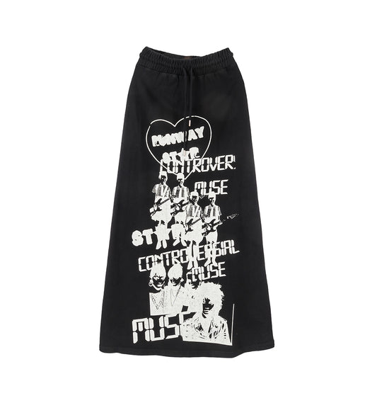 RUNWAY STAR SKIRT FADED BLACK
