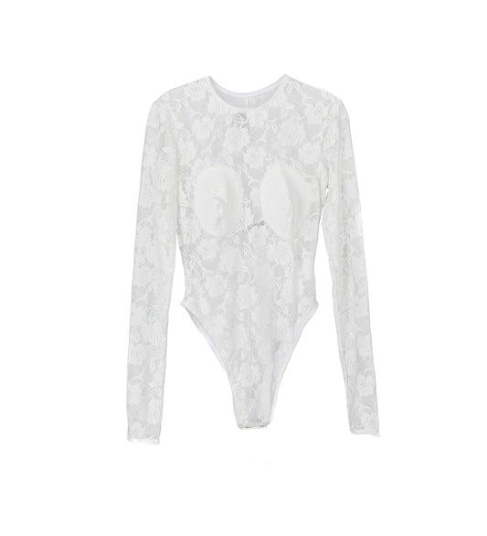 BULLET BRA LEOTARD IVORY