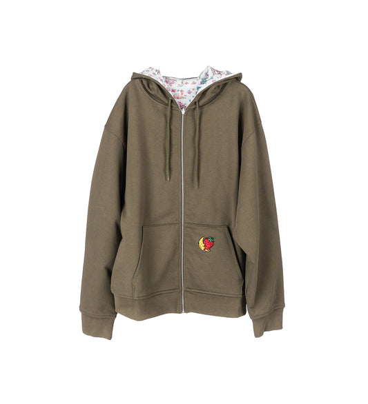 REVERSIBLE THERMAL HOODIE OLIVE