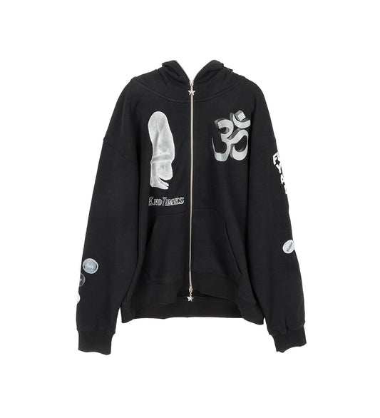I SUFFER BUTTERFLY HOODIE BLACK & WHITE