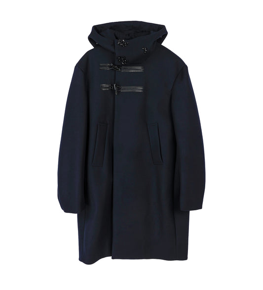 BACK FLAP COCOON DUFFLE COAT NAVY/JET