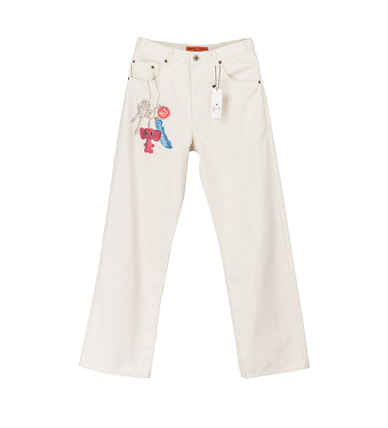 KEYCHAIN JEAN OFF WHITE