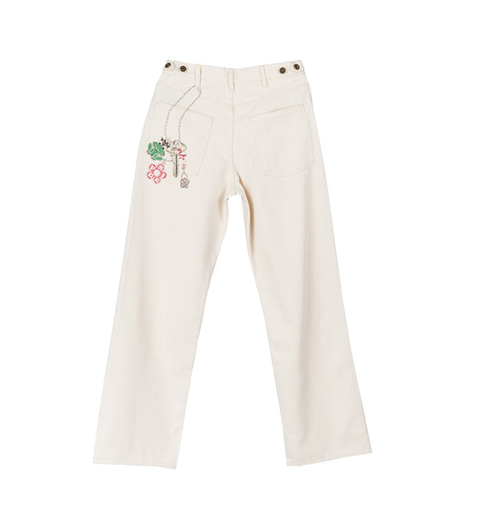 KEYCHAIN JEAN OFF WHITE