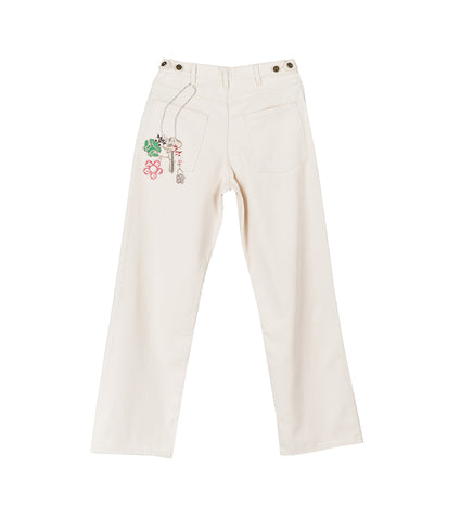 KEYCHAIN JEAN OFF WHITE