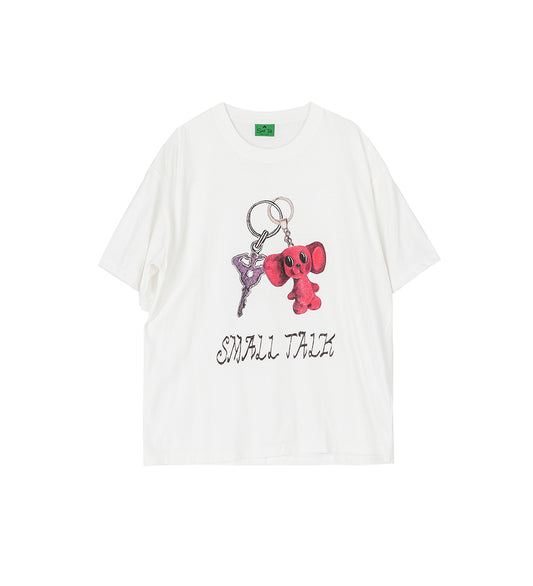 PRINTED TEE KEYCHAIN WHITE