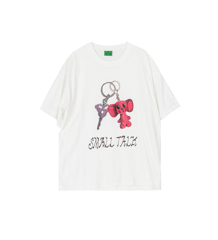 PRINTED TEE KEYCHAIN WHITE