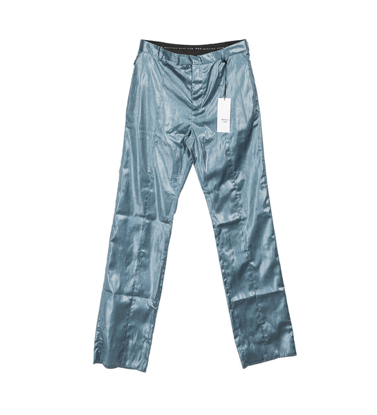 パンツ Martine Rose Wet Look Narrow Trouser Narrow Front Trousers (326-WET-LOOK-PETROL)