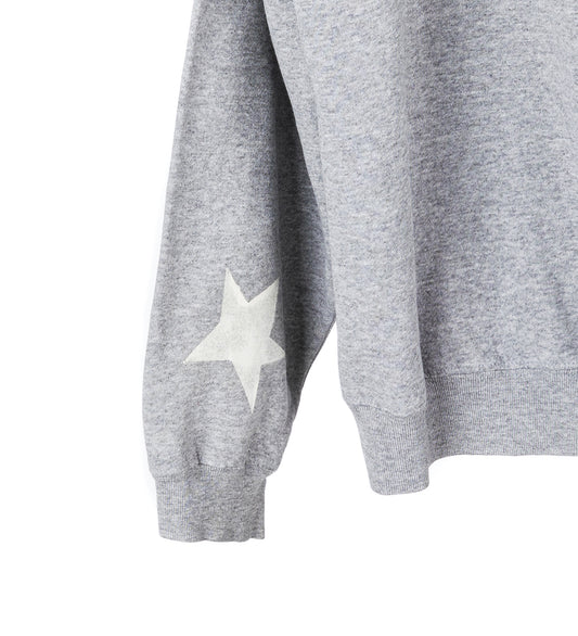 RECONSTITUTED FLORAL SWAROVSKI HOODIE GREY