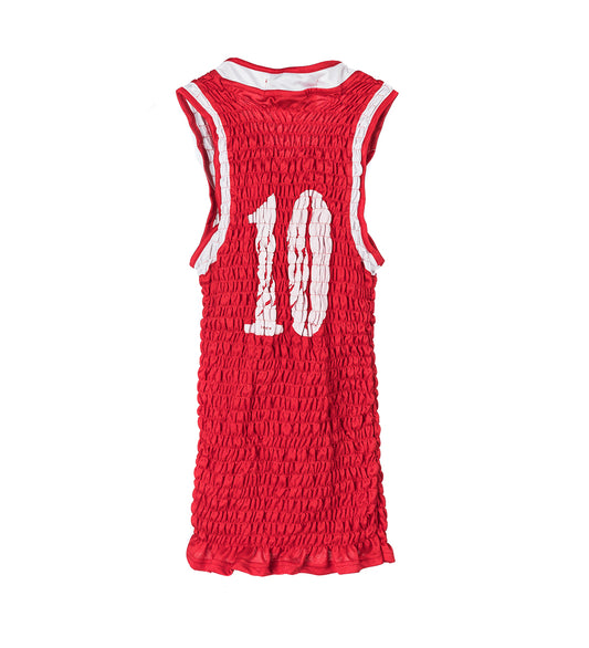 RECONSTITUTED SHIRRED BASKETBALL JERSEY MULTI LARGE