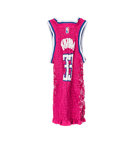 RECONSTITUTED SHIRRED BASKETBALL JERSEY MULTI MEDIUM#1