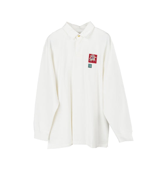 OVERSIZED RUGBY SHIRT WHITE