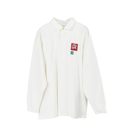 OVERSIZED RUGBY SHIRT WHITE