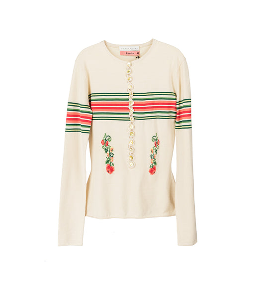 LONG SLEEVE SOCK HENLEY BEIGE
