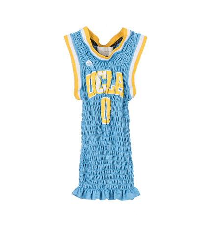 RECONSTITUTED SHIRRED BASKETBALL JERSEY MULTI SMALL