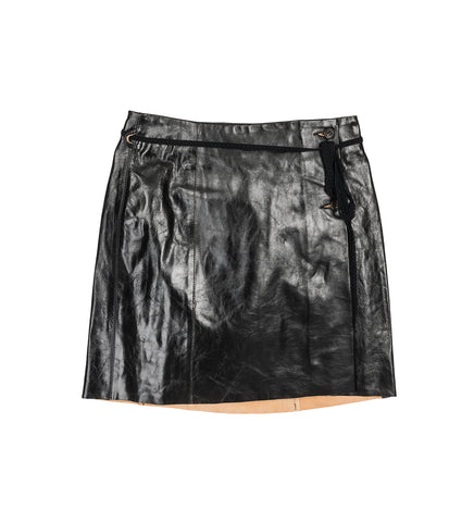 SHORT SARONG TRUE DYE BLACK LEATHER