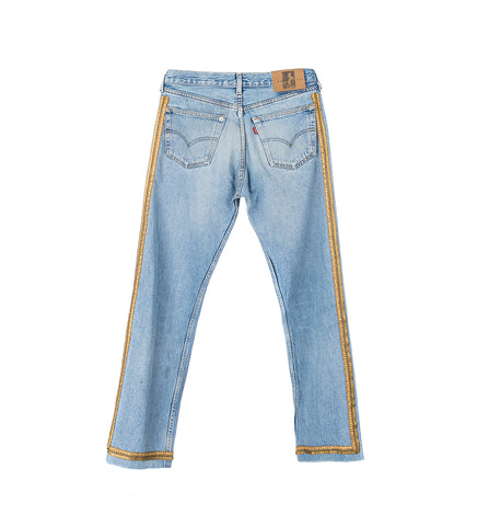 RECONSTITUTED DENIM BULLION JEAN BLUE S