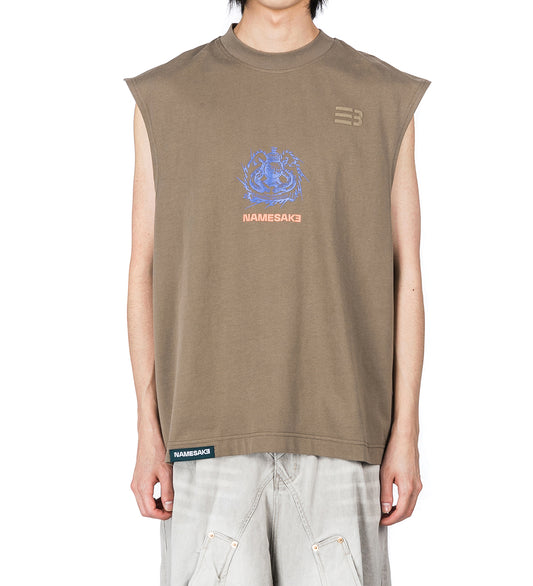 EVANS FAMILY CREST TANK SHIITAKE BROWN