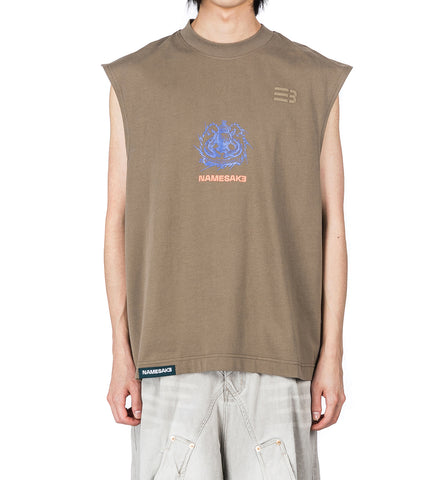 EVANS FAMILY CREST TANK SHIITAKE BROWN