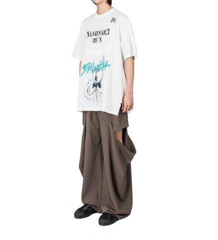 JALEN DRAPE SUITING TROUSERS SHIITAKE BROWN