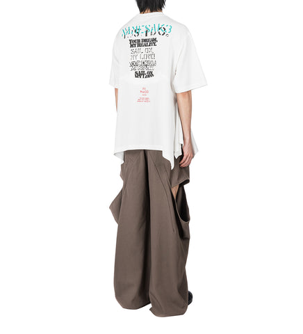 JALEN DRAPE SUITING TROUSERS SHIITAKE BROWN