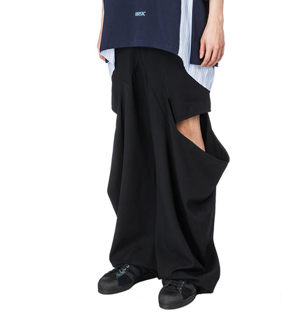 JALEN DRAPE SUITING TROUSERS EUPHORIC BLACK
