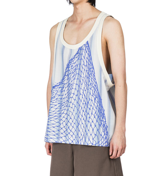 AUSTIN FISHERMAN TANK COBALT STRIPE