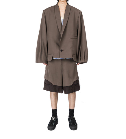 HOFF LAYERD SHORTS SHIITAKE BROWN