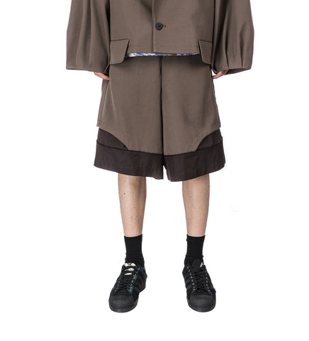 HOFF LAYERD SHORTS SHIITAKE BROWN