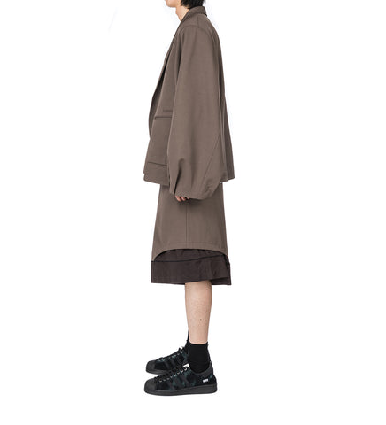 HOFF LAYERD SHORTS SHIITAKE BROWN